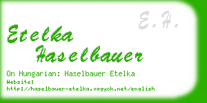 etelka haselbauer business card